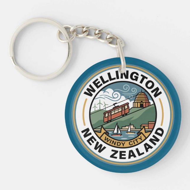 Llavero Wellington New Zealand (Frente)