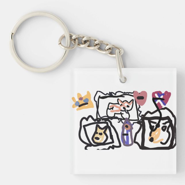 Llavero Welsh Corgi hearts  (Frente)