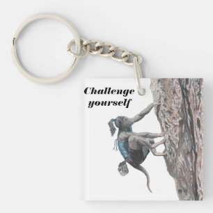 Llavero Wererat Chica Rock Climbing Challenge Keychain