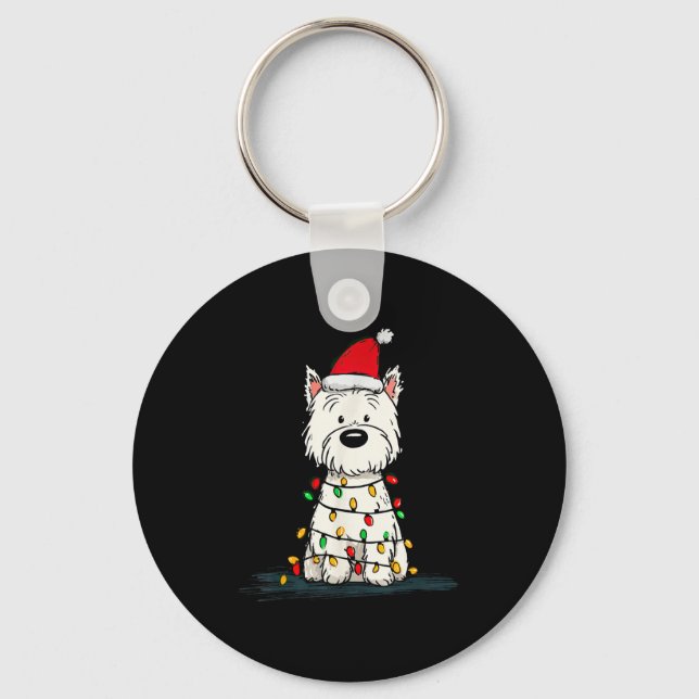 Llavero West Highland White Terrier Christmas Graphics Dog (Anverso)