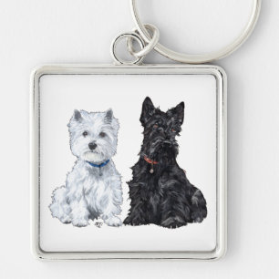 Llavero West Highland White y Terriers Escoceses
