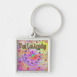 Llavero West Los Angeles Lucky Golden Keychain