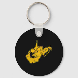 Llavero West Virginia Mountain Gold Y Blue Fly Fishing F