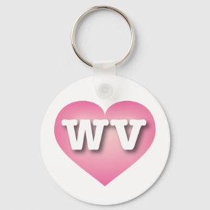Llavero West Virginia Pink Fade Heart - Me encanta WV