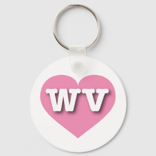 Llavero West Virginia Pink Heart - Me encanta WV