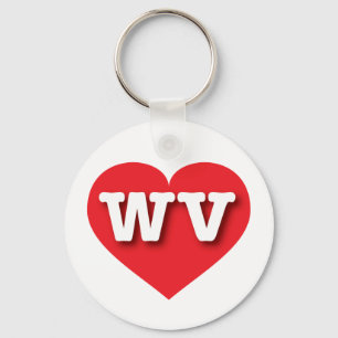 Llavero West Virginia Red Heart - Me encanta WV