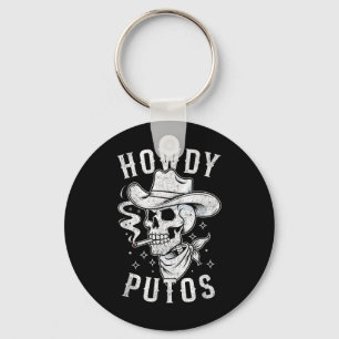 Llavero Western Cowboy Skull Hola Howdy Putos España Slan