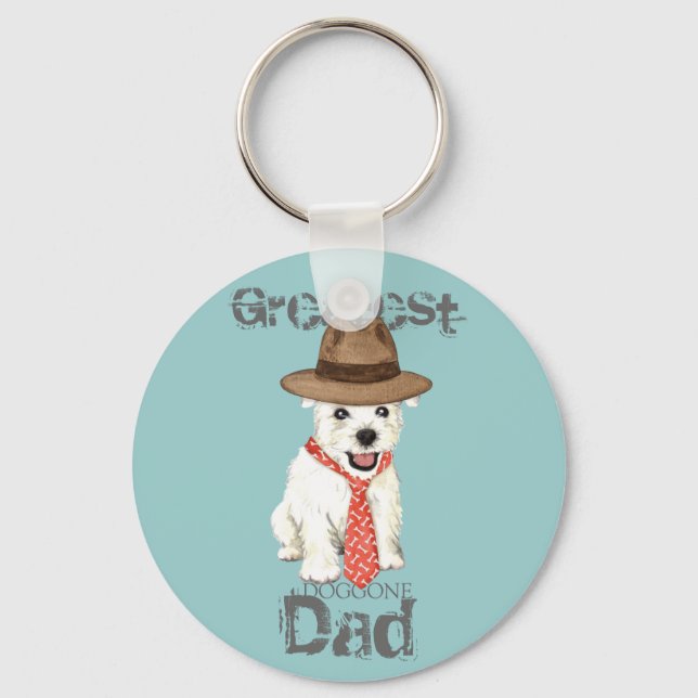 Llavero Westie Dad (Anverso)