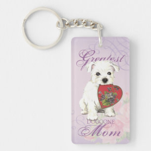 Llavero Westie Heart Mom