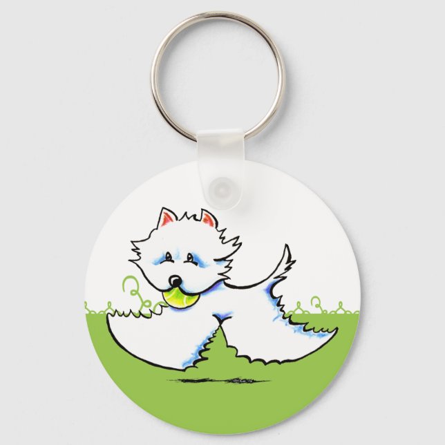 Llavero Westie Playtime Off-Leash Art™ (Anverso)