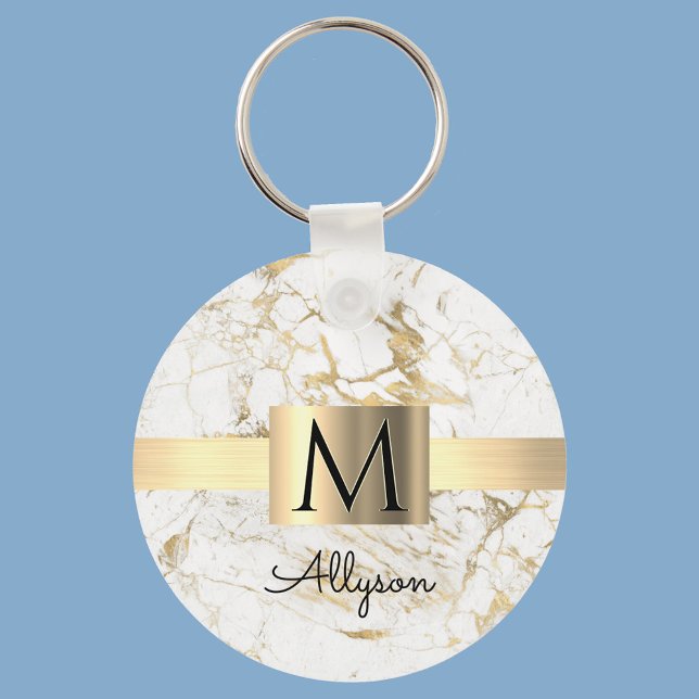 Llavero Wh & Gold Marble Gold Gold Box, DIY Black Name Mon (Subido por el creador)