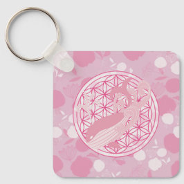 Llavero whale,animal totem,zen,chakra,flower of life