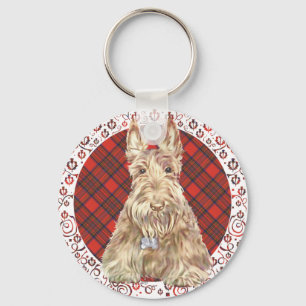 Llavero Wheaten Scottie Tartan