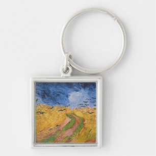Llavero Wheatfield con los cuervos, 1890 de Vincent van