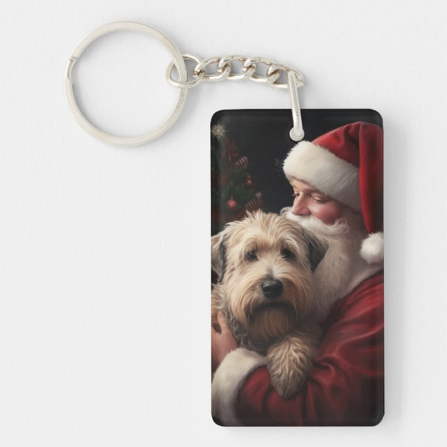 Llavero Wheaton Terrier Con Navidades festivos de Santa Cl (Frente)