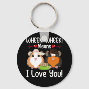 Llavero Wheek I Love You Guinea Pig Valentine