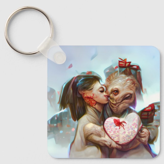 Llavero Whimsical Alien Romance (Anverso)