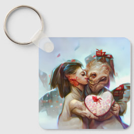 Llavero Whimsical Alien Romance