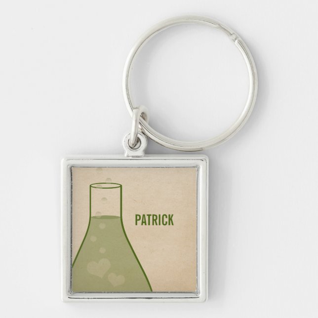 Llavero Whimsical Beaker Premium Keychain, Green (Frente)