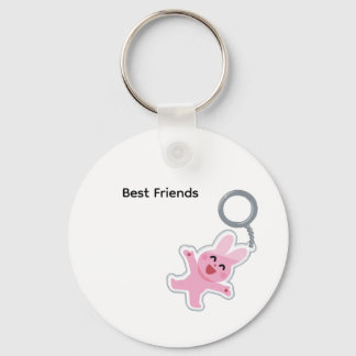 Llavero Whimsical Best Friends Bunny Keyring for Backpacks