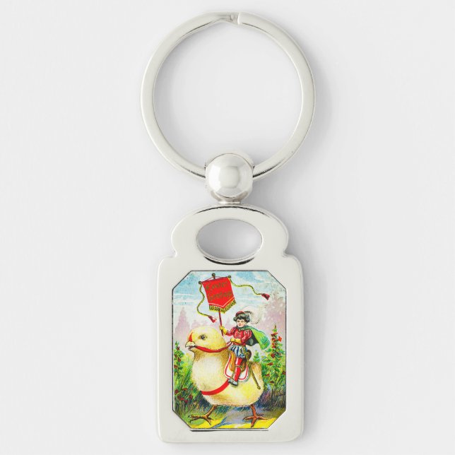 Llavero Whimsical Easter Greetings: Sobre el polluelo giga (Anverso)