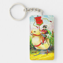 Llavero Whimsical Easter Greetings: Sobre el polluelo giga