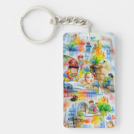 Llavero Whimsical Fairy Tale Ilustracion