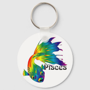 Llavero Whimsical Pisces Keychain