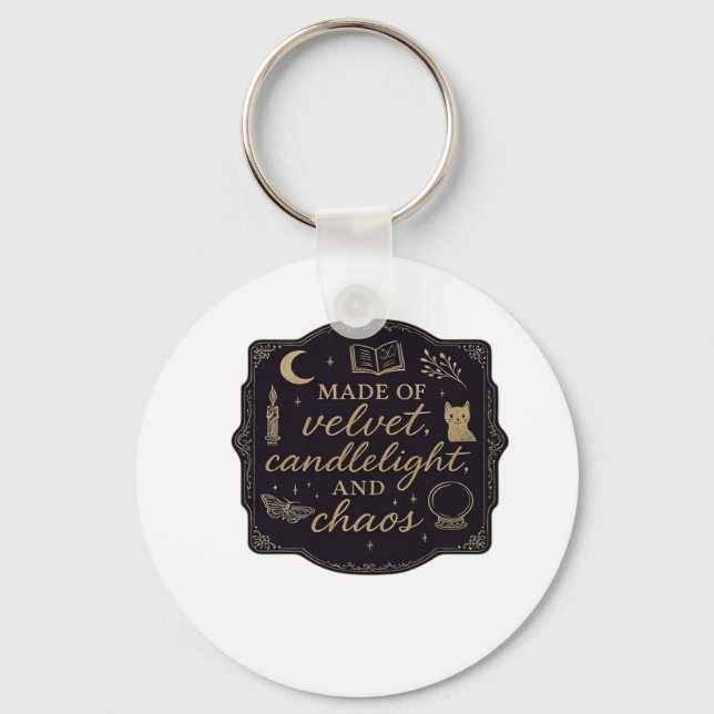 Llavero Whimsigoo Fantasía Bosques Místicos, Luna y Mágica (Anverso)