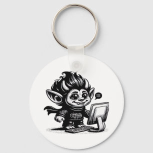 Llavero Whimsigoth Cyborg Internet Troll Diseño de Arte Vi