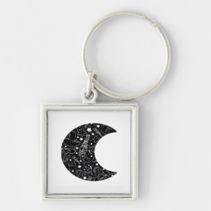 Llavero Whimsigoth Witch Moon Wicca Kawaii Gótico Tattoo A