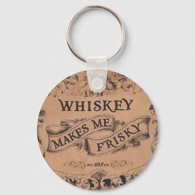 Llavero Whiskey me hace frisky (Anverso)