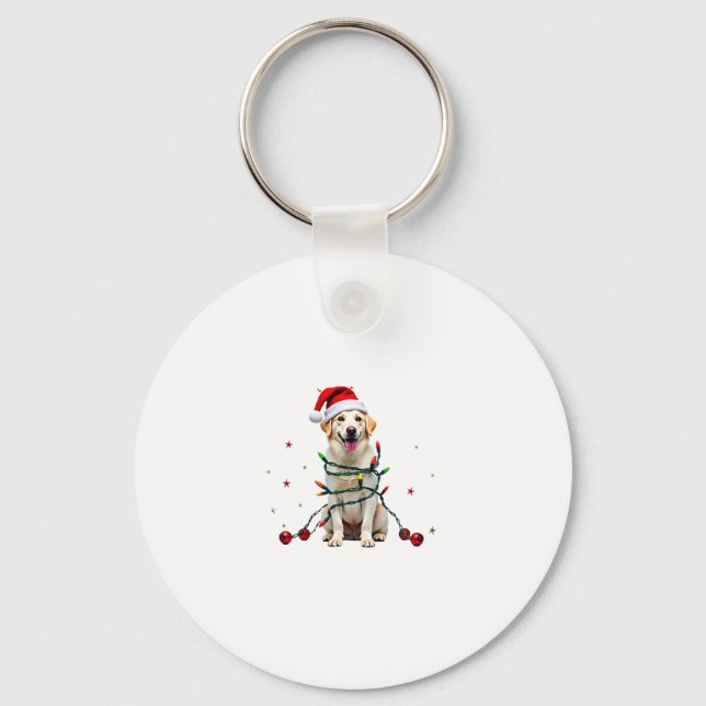 Llavero White Boxer Dog Ugly Christmas Sweater Funny Xmas  (Anverso)
