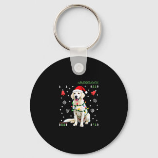 Llavero White Boxer Dog Ugly Christmas Sweater Funny Xmas 