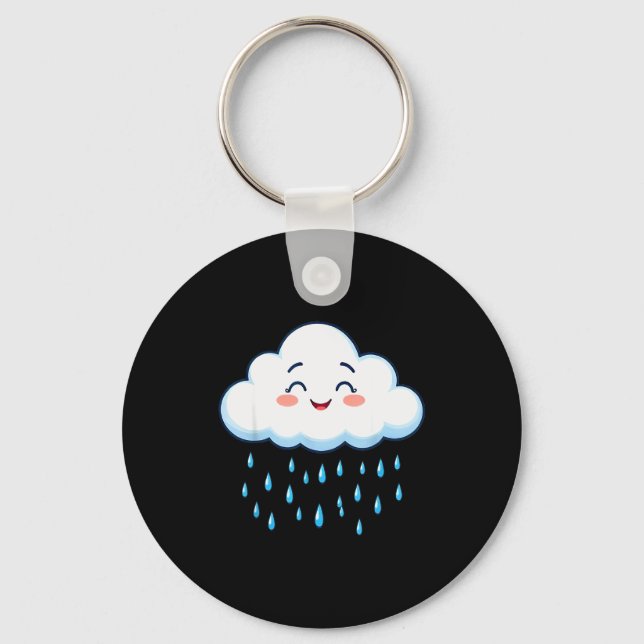Llavero White Clouds Rain Drop Costume Christmas Halloween (Anverso)