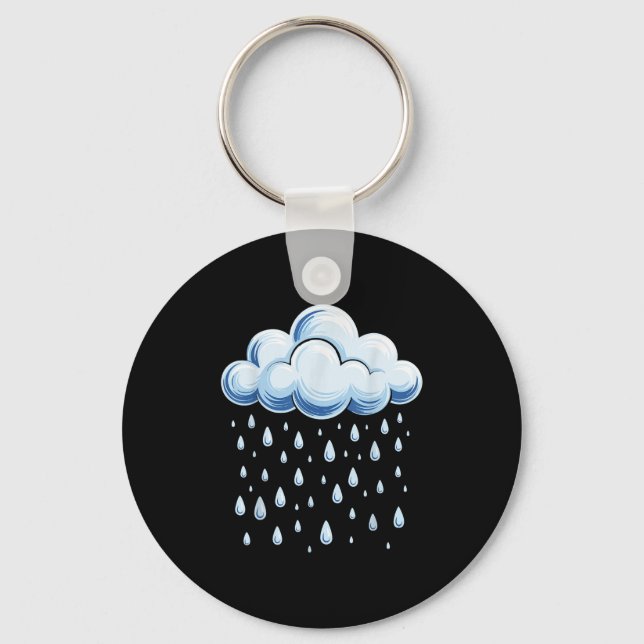 Llavero White Clouds Rain Drop Shirt Adult Kids Men Women  (Anverso)