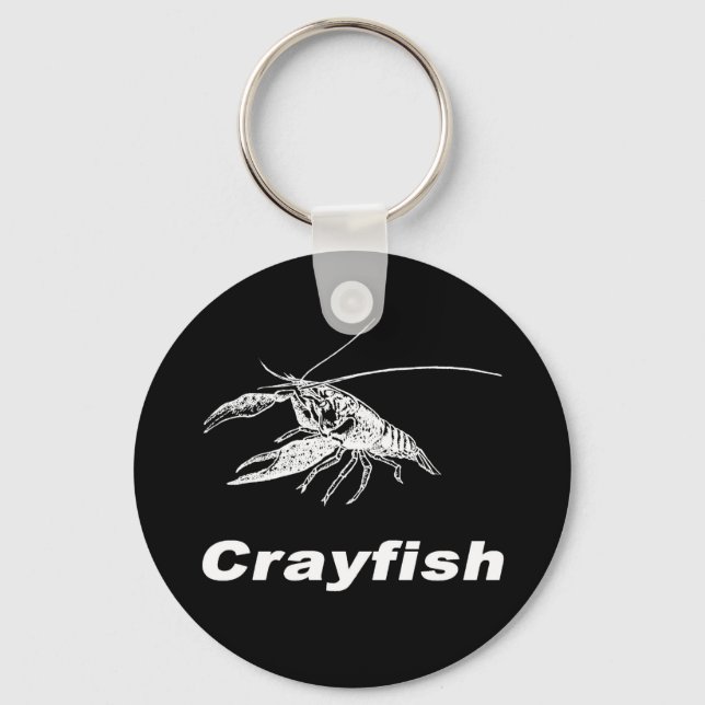 Llavero white crawfish　(Black scenery) (Anverso)
