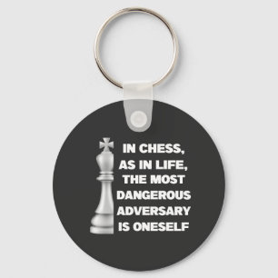 Llavero White King Chess Pieza Wisdom Power Strategy