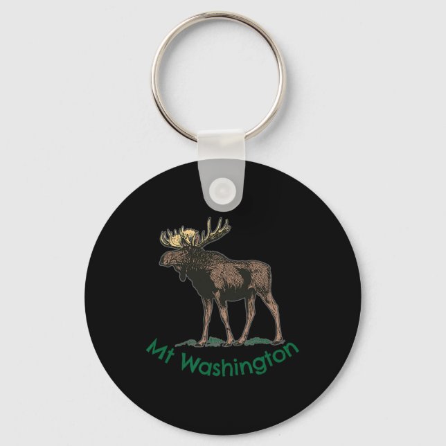 Llavero White Mountains Mt Washington New Hampshire Moose  (Anverso)