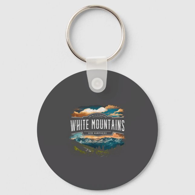 Llavero White Mountains New Hampshire Hiking Outdoors Vint (Anverso)