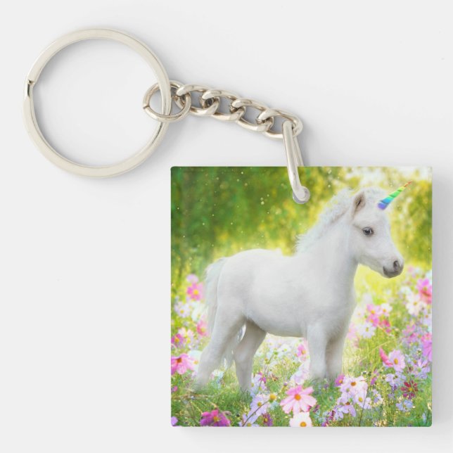 Llavero White Pony Unicorn (Frente)