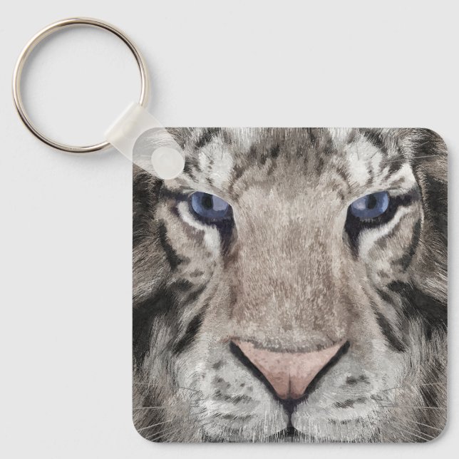 Llavero White Tiger Head  (Anverso)