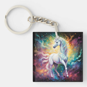 Llavero White Wonder: El unicornio blanco espectral