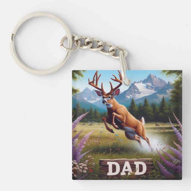 Llavero Whitetail Buck Deer Dad (Frente)