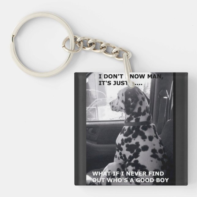 Llavero Who's a good boy... T-Shirt Keychain (Frente)