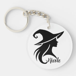 Llavero Wiccan Wiccan, Gorra negro, mira Halloween
