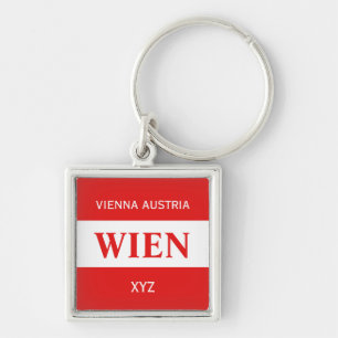 Llavero Wien - Cadena de claves de monograma del personali