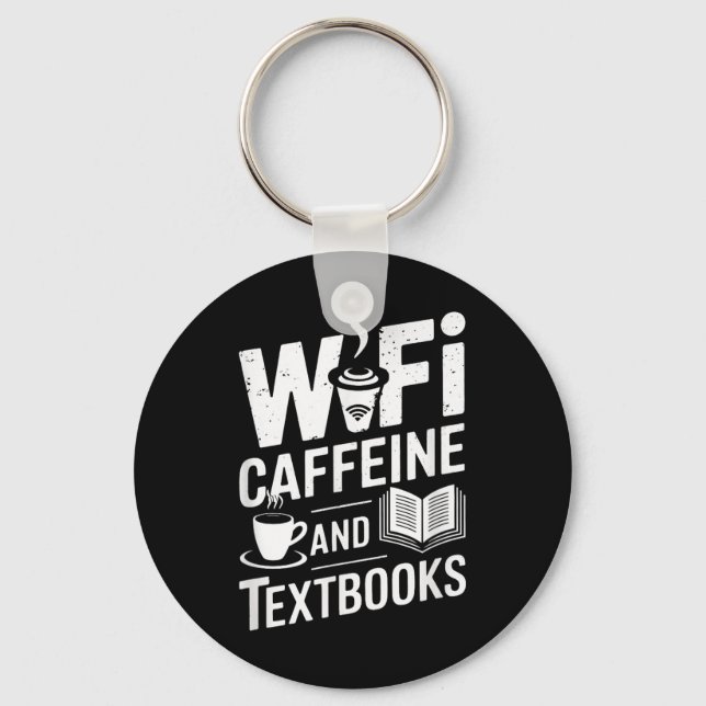 Llavero Wifi Caffeine And Textbooks  (Anverso)