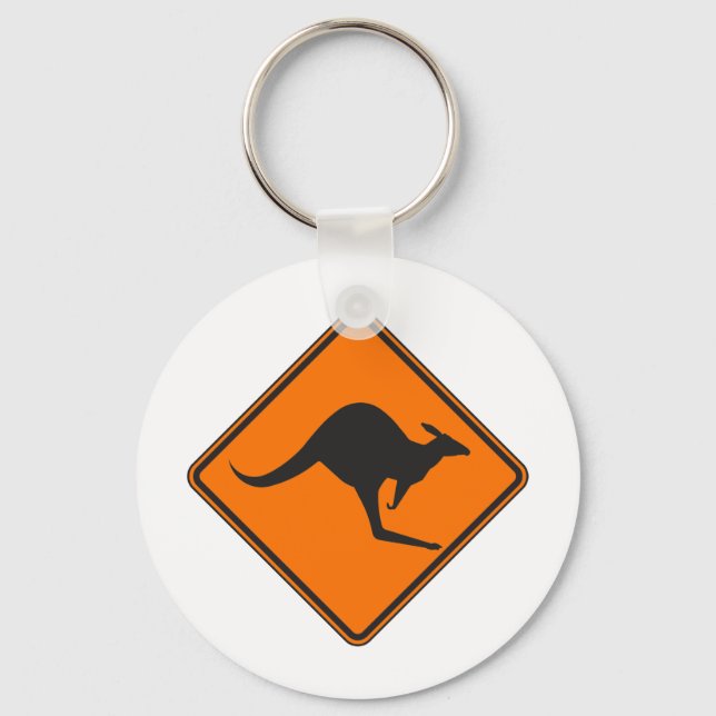 Llavero Wild Australian Kangaroo Marsupial Roo Silhouette (Anverso)