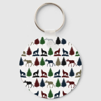 Llavero Wild Moose Wolf Wilderness Mountain Cabin Rustic